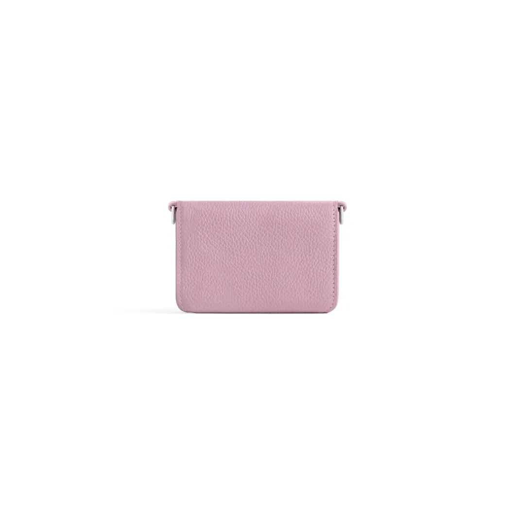 Portafoglio Con Catena Cash Mini da Donna in Rosa