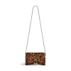 Portafoglio Con Catena Hourglass Con Stampa Leopardata da Donna in Beige