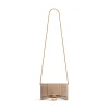 Portafoglio Con Catena Hourglass Con Lavorazione Coccodrillo  da Donna in Marrone