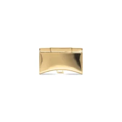 Portafoglio Con Catena Hourglass Effetto Specchio da Donna in Oro
