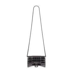 Portafoglio Hourglass Con Catena da Donna in Argento