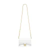 Portafoglio Hourglass Con Catena da Donna in Bianco