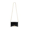 Portafoglio Hourglass Con Catena da Donna in Nero