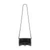 Portafoglio Hourglass Con Catena da Donna in Nero
