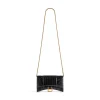 Portafoglio Hourglass Con Catena Con Lavorazione Coccodrillo da Donna in Nero