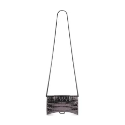 Portafoglio Hourglass Con Catena da Donna in Argento