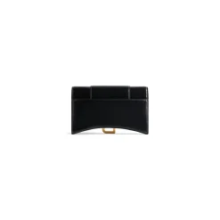 Portafoglio Hourglass Con Catena da Donna in Nero