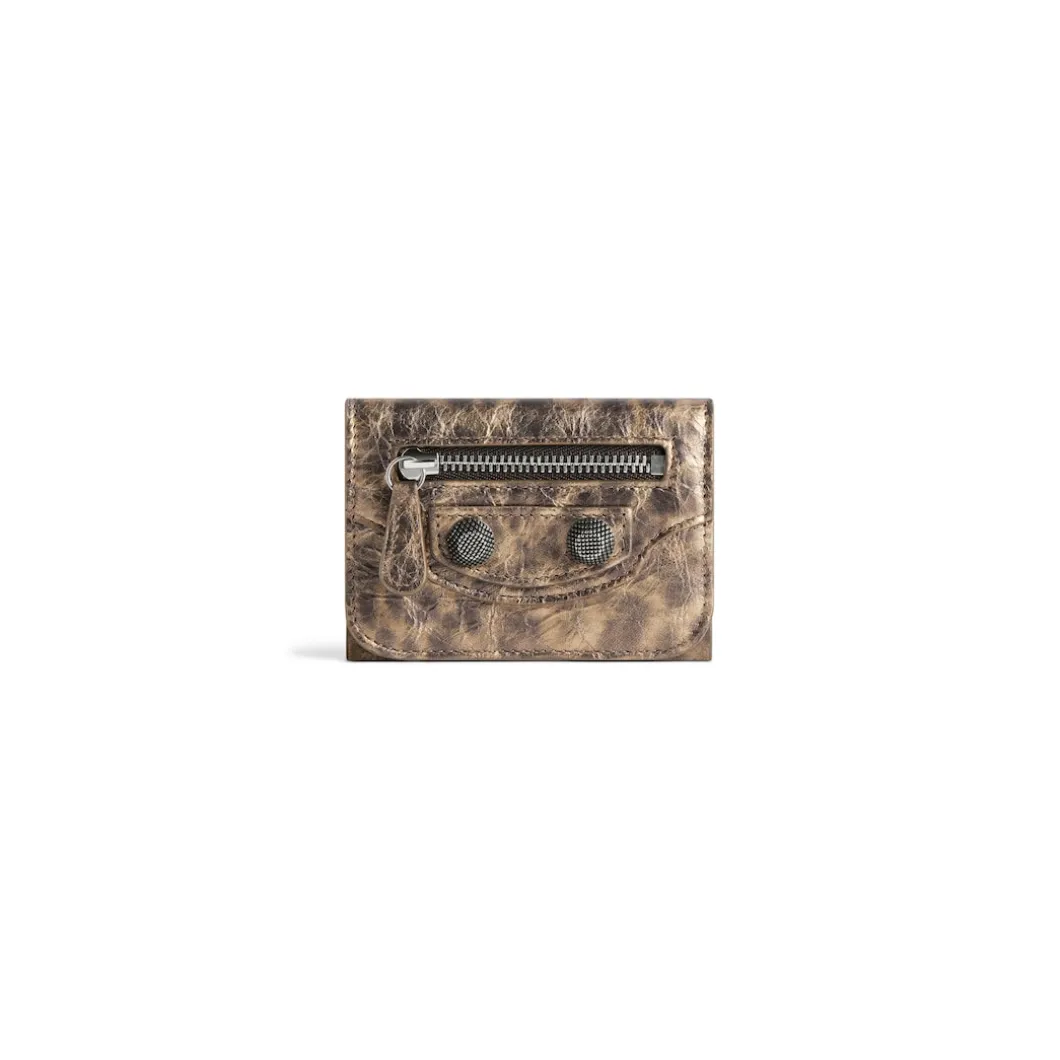 Portafoglio Le Cagole Mini Con Stampa Leopardata da Donna in Marrone