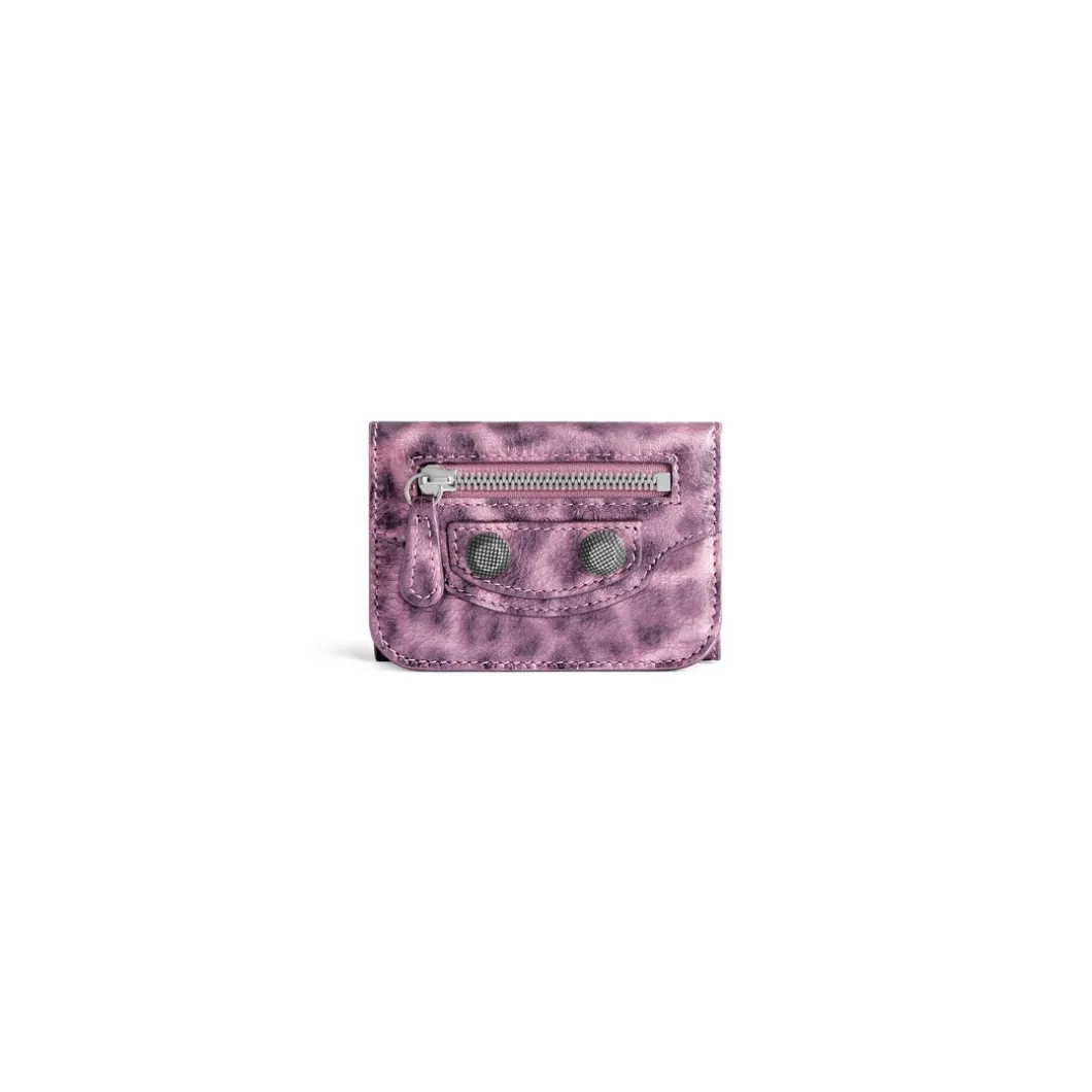 Portafoglio Le Cagole Mini Con Stampa Leopardata da Donna in Rosa