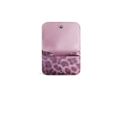 Portafoglio Le Cagole Mini Con Stampa Leopardata da Donna in Rosa
