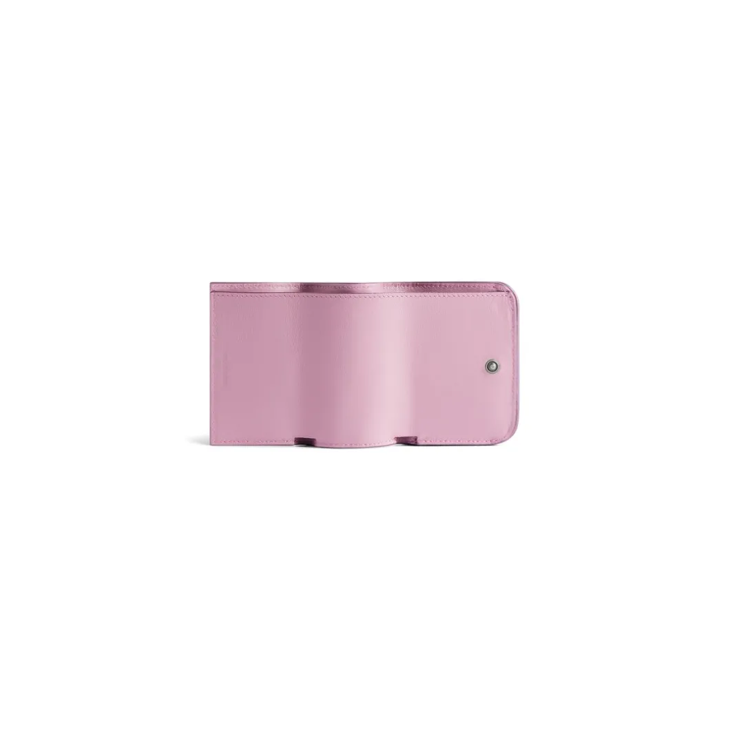 Portafoglio Le Cagole Mini Con Stampa Leopardata da Donna in Rosa