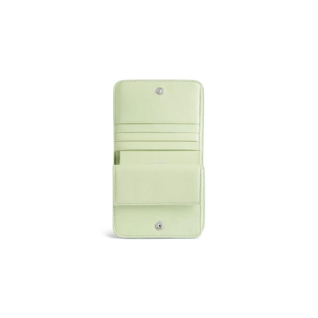 Portamonete E Portacarte Con Patta Cash Con Stampa Lillies da Donna in Verde