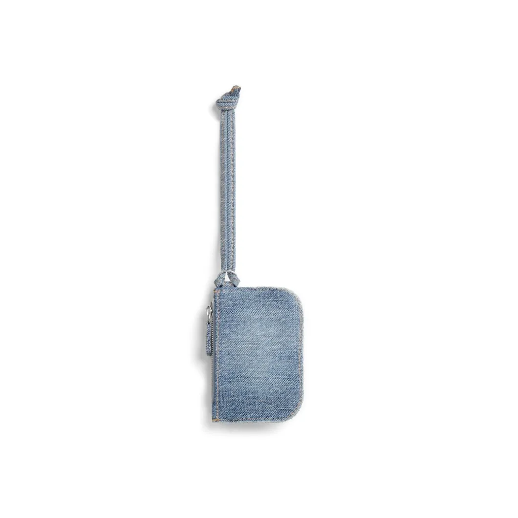Portamonete Le Cagole In Denim Con Strass da Donna in Blu