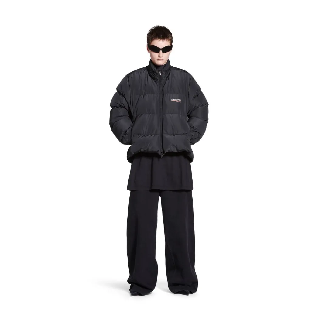 Puffer C-shape Political Campaign da Donna in Nero