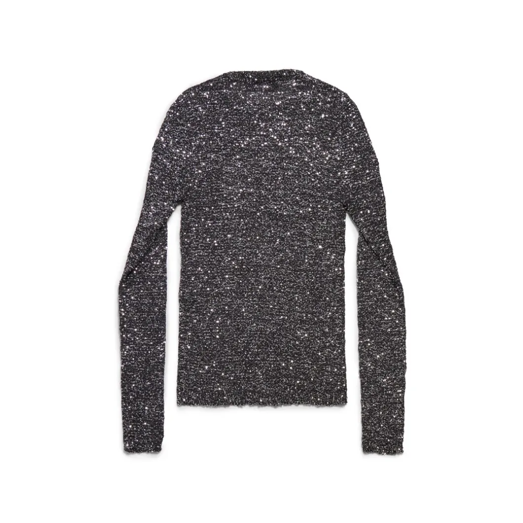 Pullover Aderente da Donna in Nero