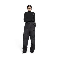 Pullover Con Guanti da Donna in Nero