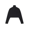 Pullover Cropped  da Donna in Nero