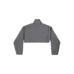 Pullover Cropped da Donna in Grigio