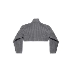 Pullover Cropped da Donna in Grigio