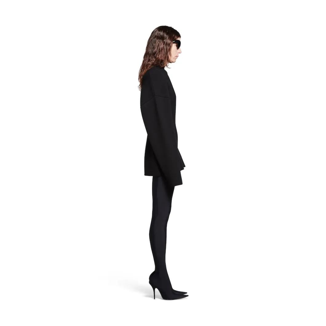 Pullover Dolcevita Hourglass da Donna in Nero