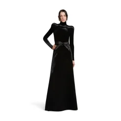 Pullover Dolcevita Round Shoulder da Donna in Nero