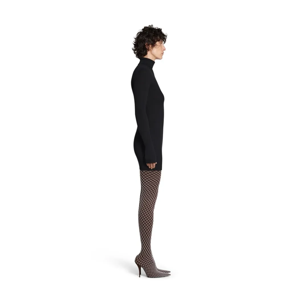 Pullover Seamless Fitted da Donna in Nero