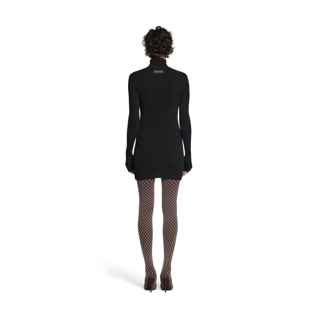 Pullover Seamless Fitted da Donna in Nero