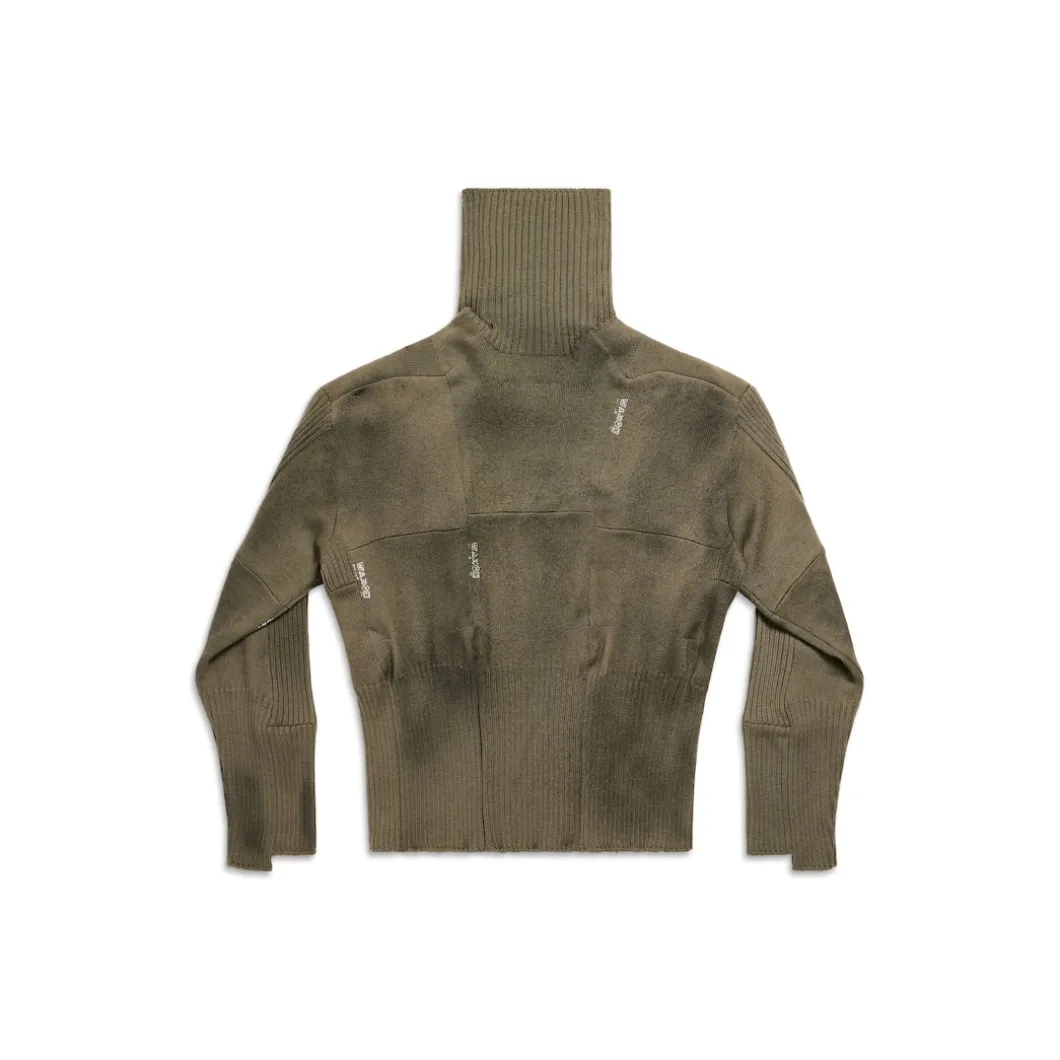Pullover Upcycled Socks Balenciaga in Verde Scuro
