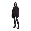 Round Hoodie Sample Sticker Oversize in Nero