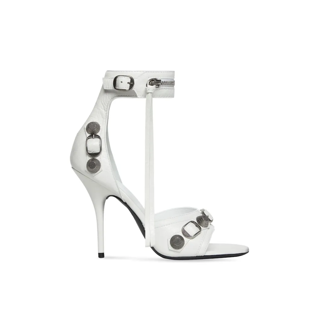 Sandali Cagole 110 Mm da Donna in Bianco Ottico