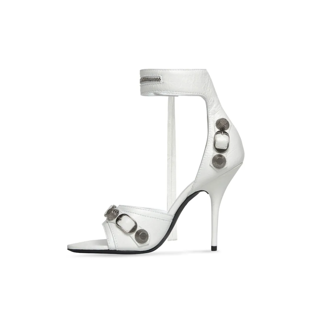 Sandali Cagole 110 Mm da Donna in Bianco Ottico