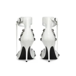 Sandali Cagole 110 Mm da Donna in Bianco Ottico