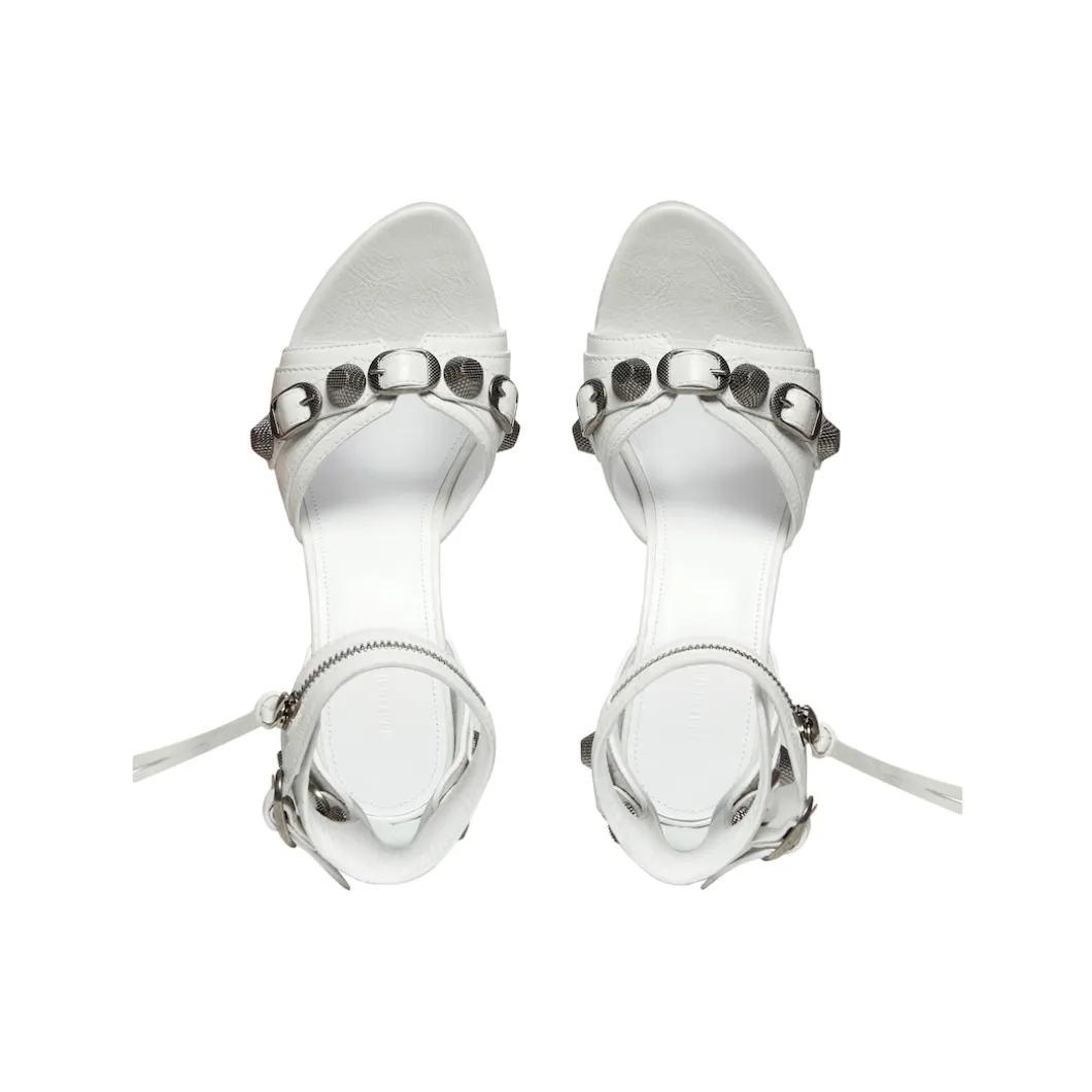 Sandali Cagole 110 Mm da Donna in Bianco Ottico