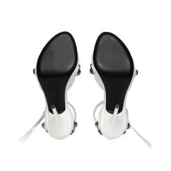 Sandali Cagole 110 Mm da Donna in Bianco Ottico