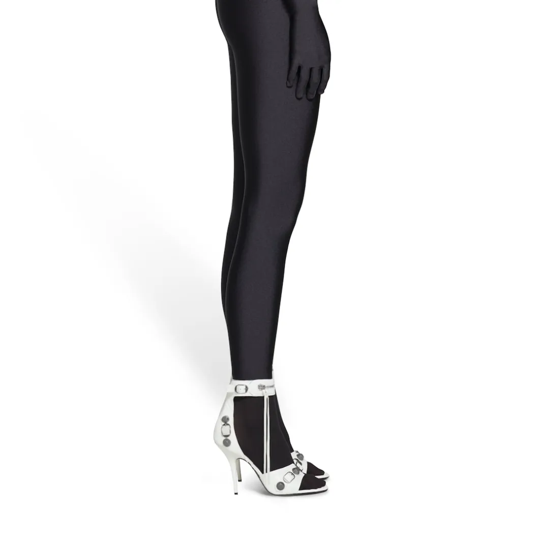 Sandali Cagole 110 Mm da Donna in Bianco Ottico