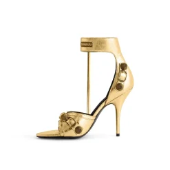 Sandali Cagole 110 Mm Metallizzati da Donna in Oro
