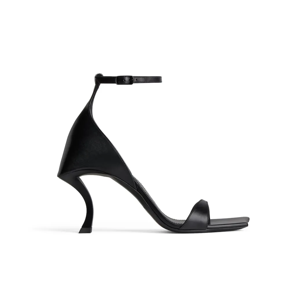 Sandali Hourglass 100 Mm da Donna in Nero