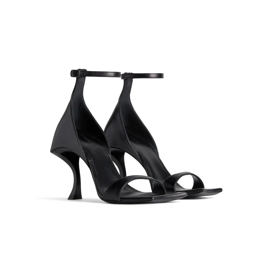 Sandali Hourglass 100 Mm da Donna in Nero