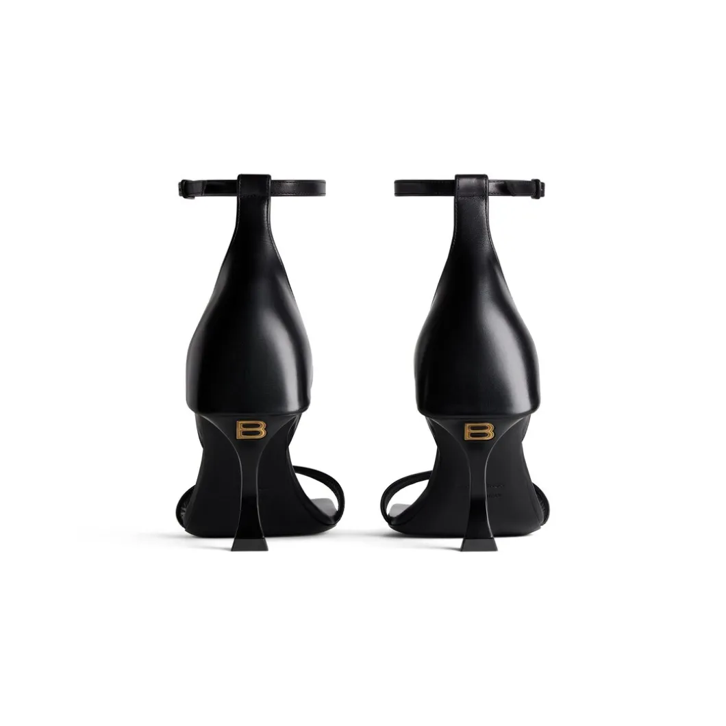 Sandali Hourglass 100 Mm da Donna in Nero