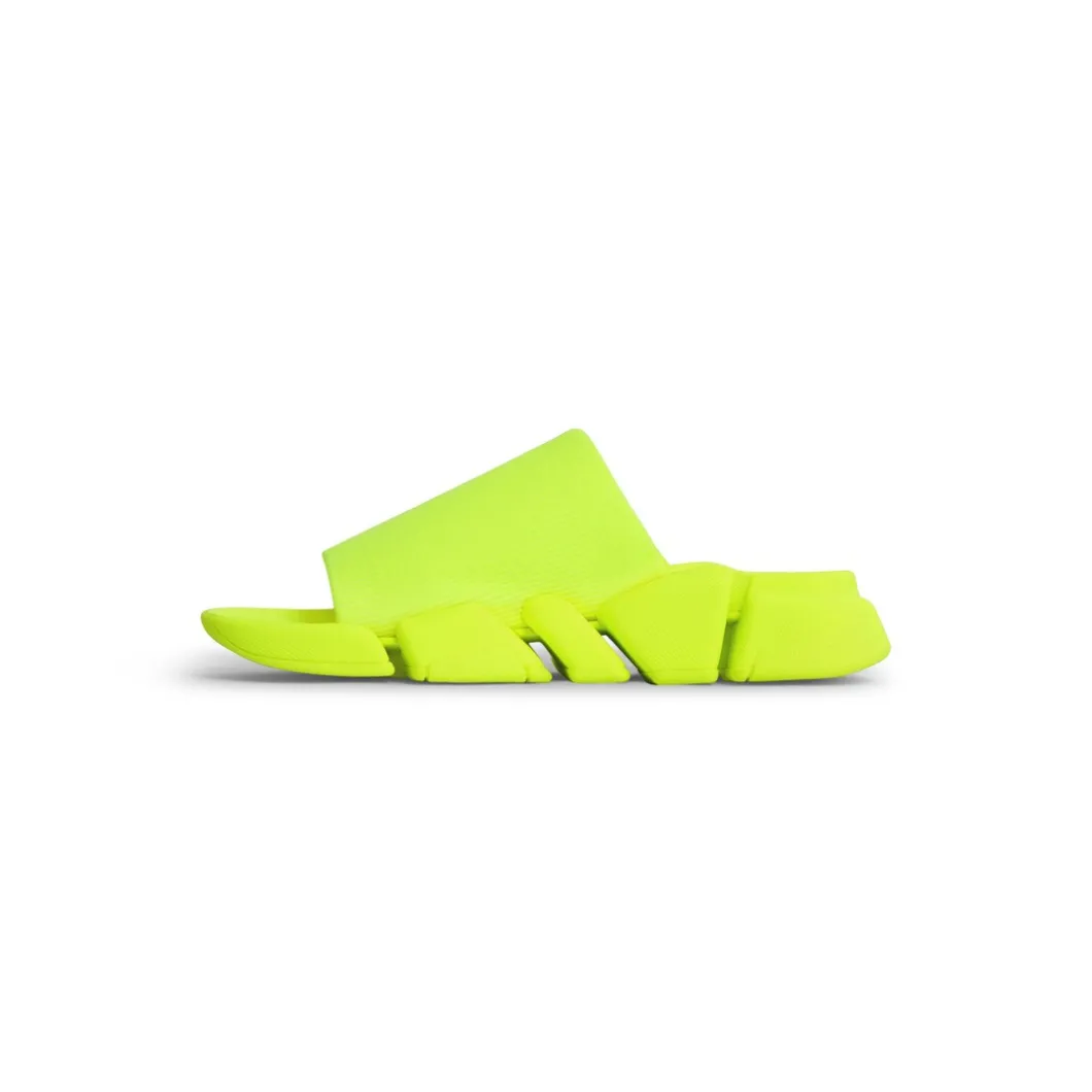 Sandali Slide Speed 2.0 In Maglia Riciclata da Uomo in Giallo Fluo