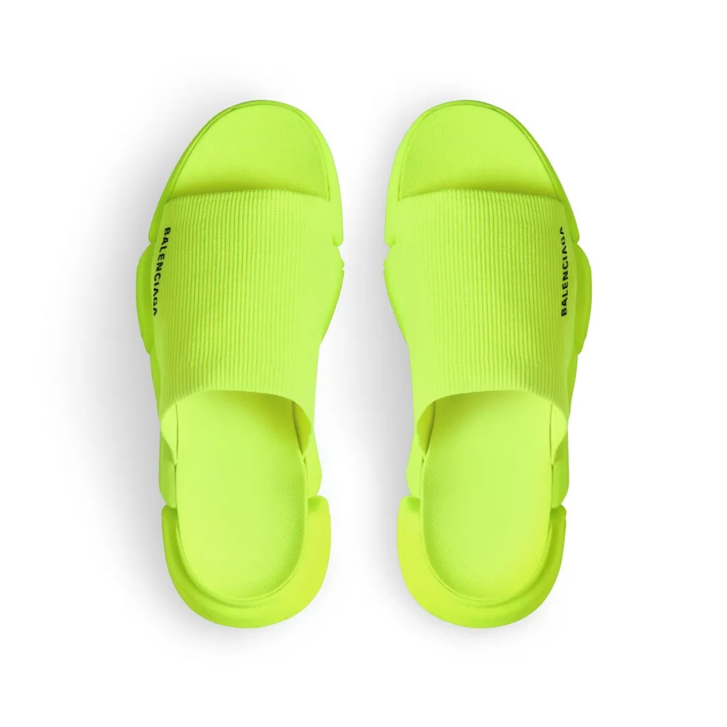 Sandali Slide Speed 2.0 In Maglia Riciclata da Uomo in Giallo Fluo