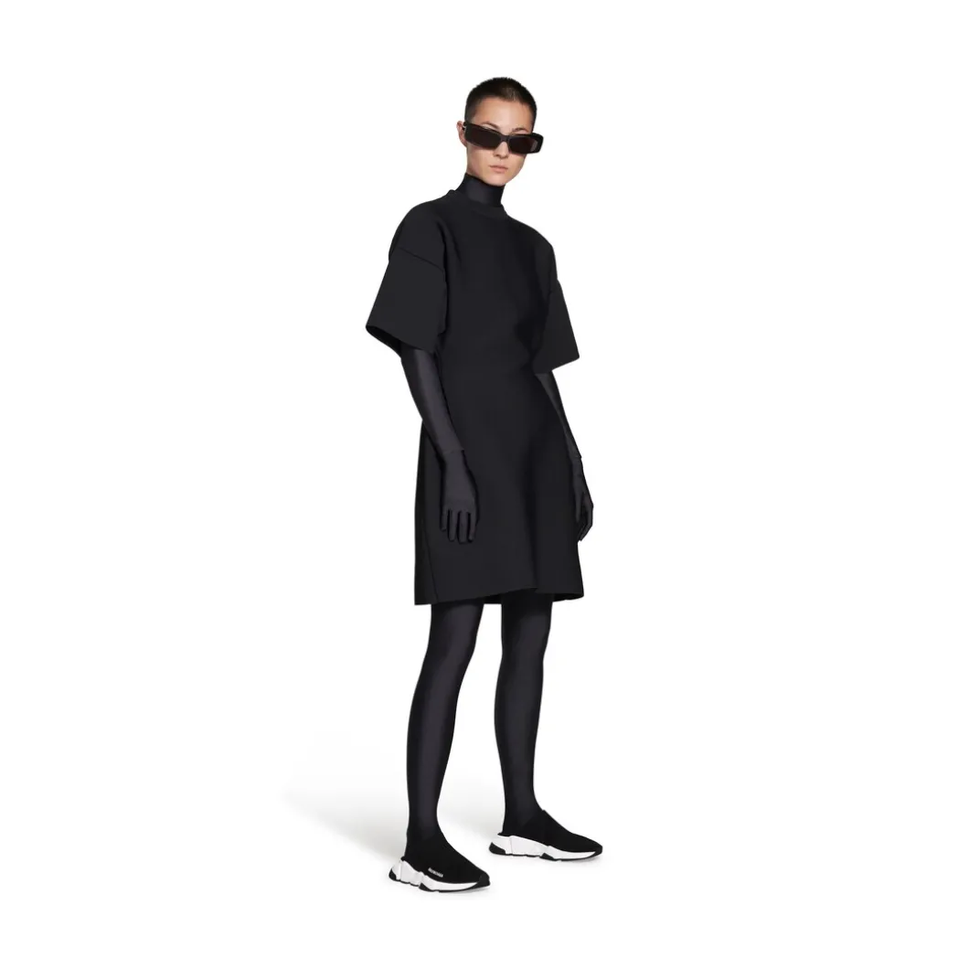 Sandali Slip-on Speed In Maglia Riciclata da Donna in Nero