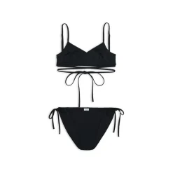 Set Bikini Wrap da Donna in Nero