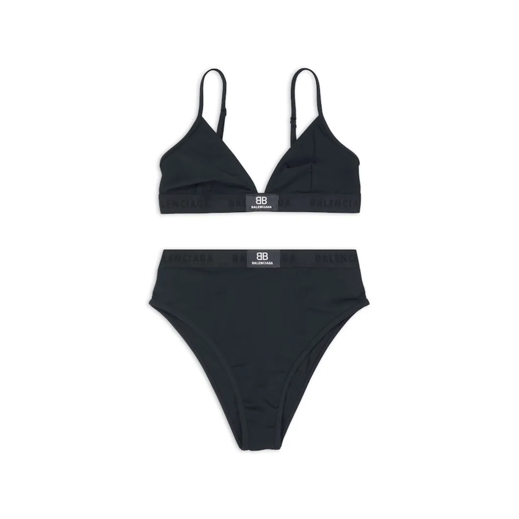 Set Sporty Bikini da Donna in Nero