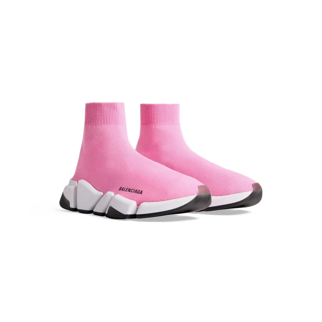 Sneaker Speed 2.0 Clear Sole In Maglia Riciclata da Donna in Rosa Chiaro