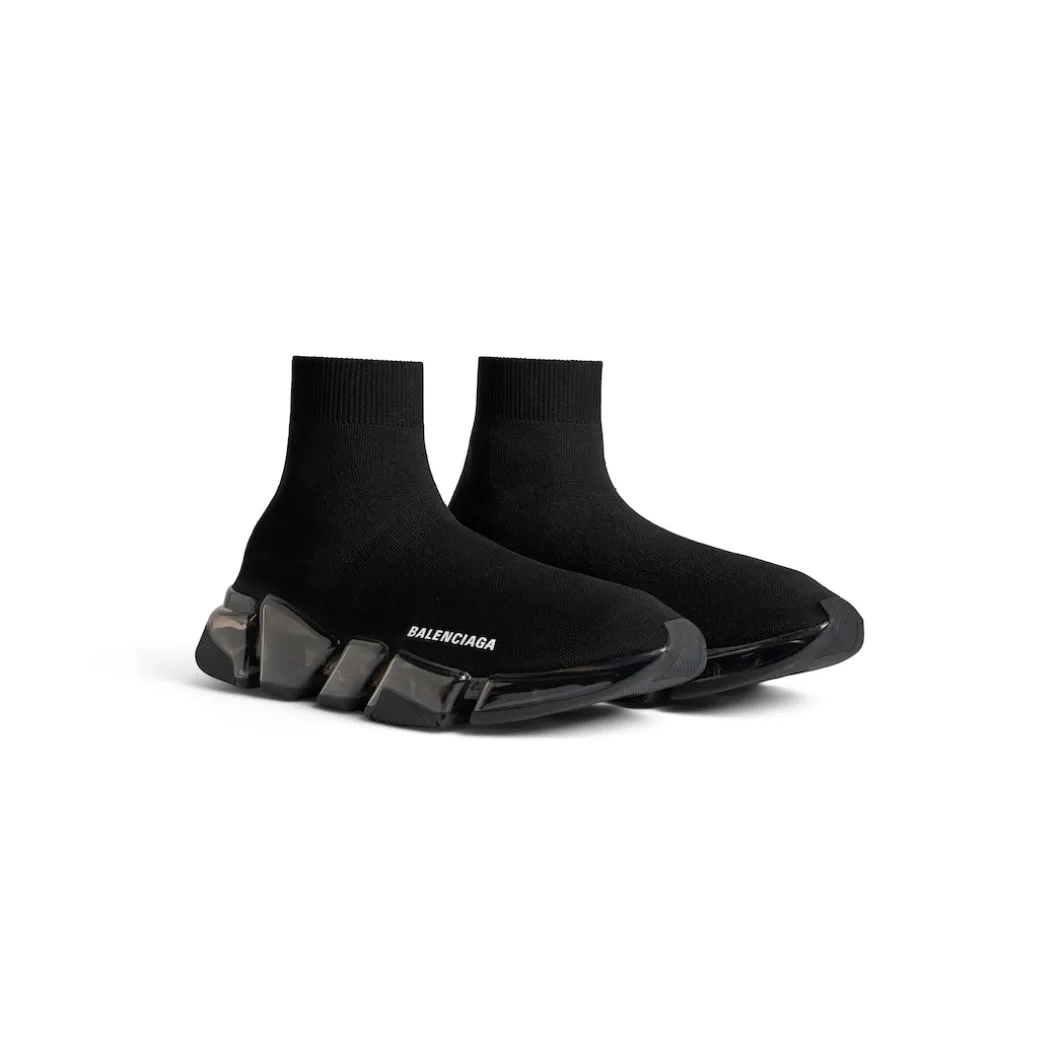 Sneaker Speed 2.0 Full Clear Sole In Maglia Riciclata da Donna in Nero