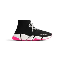 Sneaker Speed 2.0 Lace-up In Maglia Riciclata da Donna in Nero
