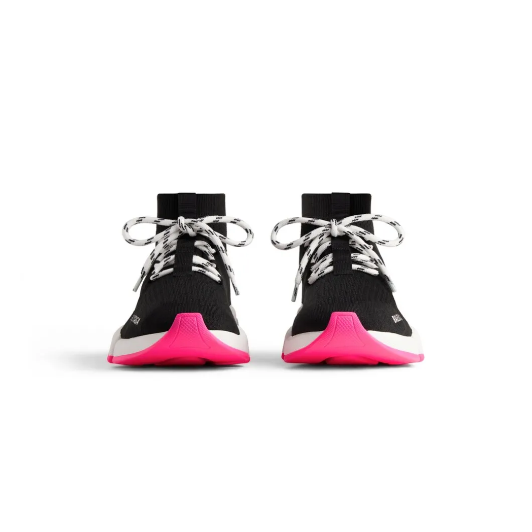 Sneaker Speed 2.0 Lace-up In Maglia Riciclata da Donna in Nero