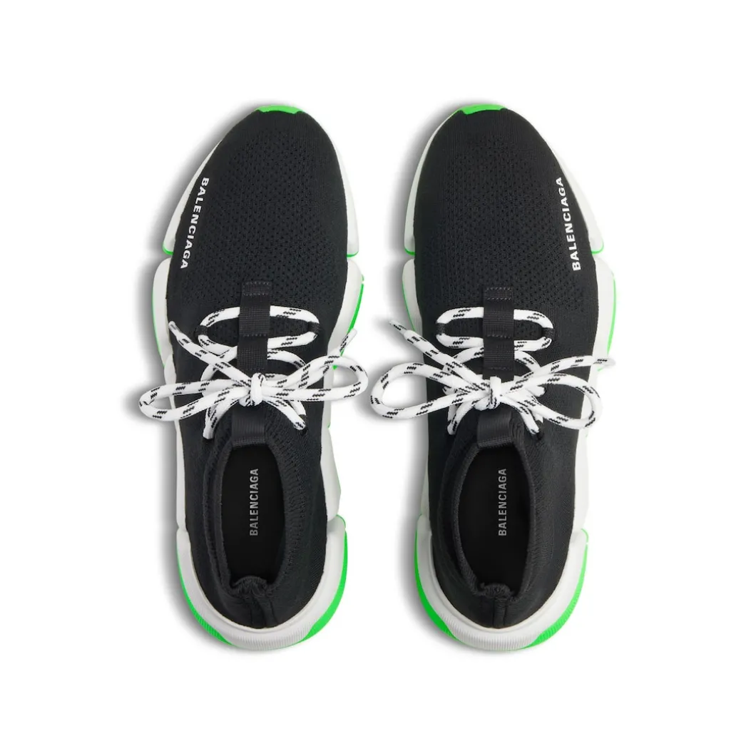 Sneaker Speed 2.0 Lace-up In Maglia Riciclata da Uomo in Nero