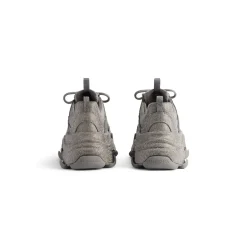 Sneaker Triple S Con Strass da Donna in Grigio Scuro